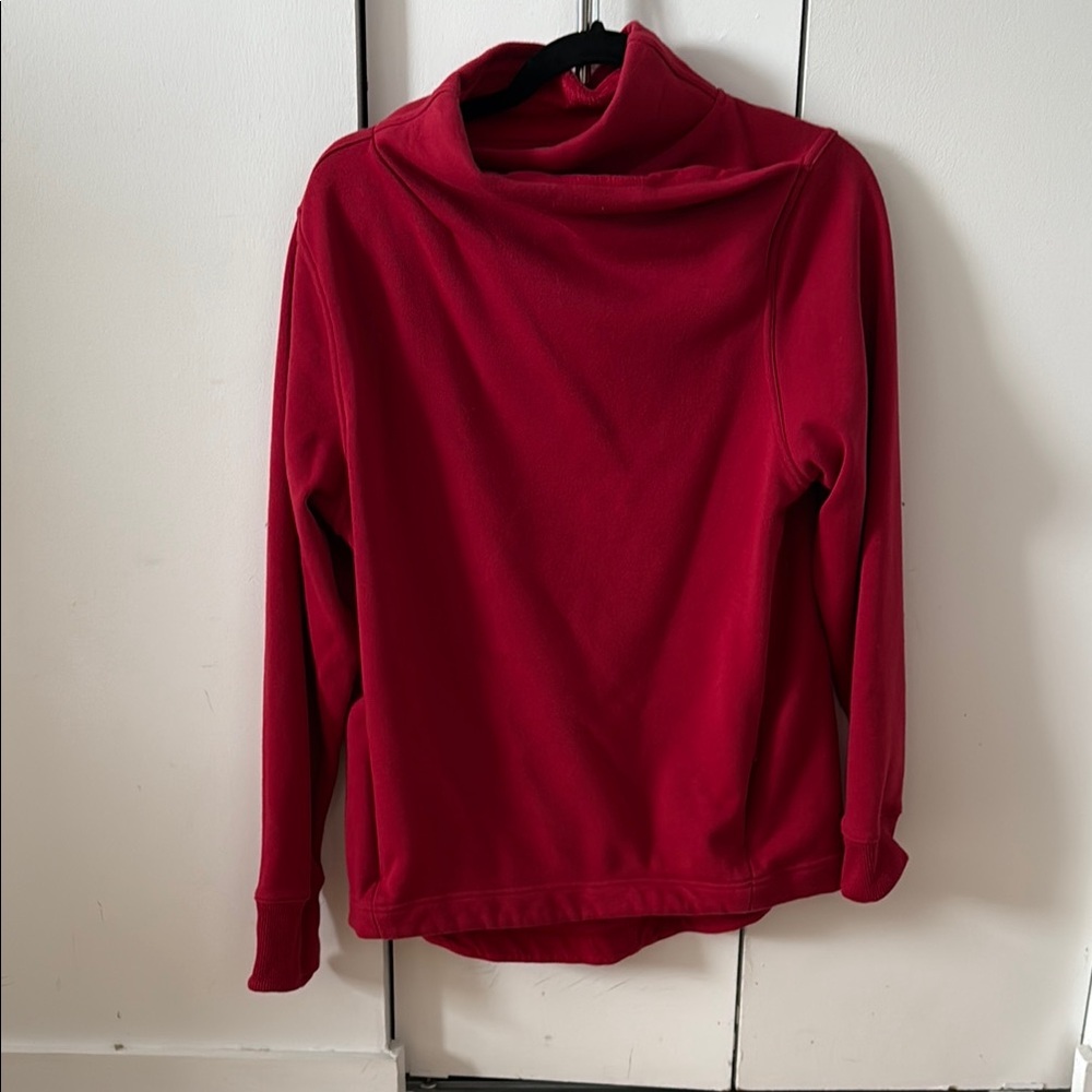 Athleta Red Crew Neck Sweatshirt